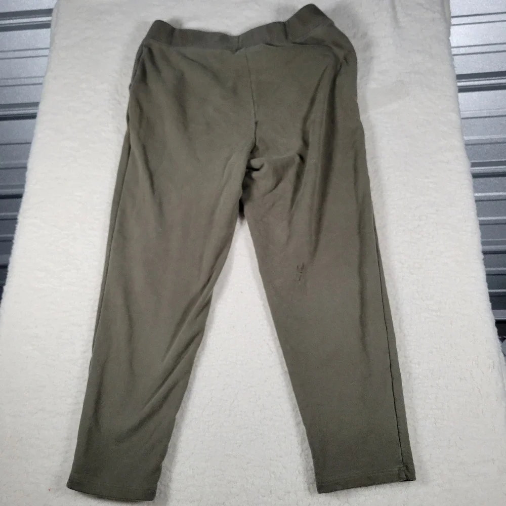 Lands' End Serious Sweats Joggers Womens Size M 10-12 Olive Green Tapered Pants - Picture 8 of 13